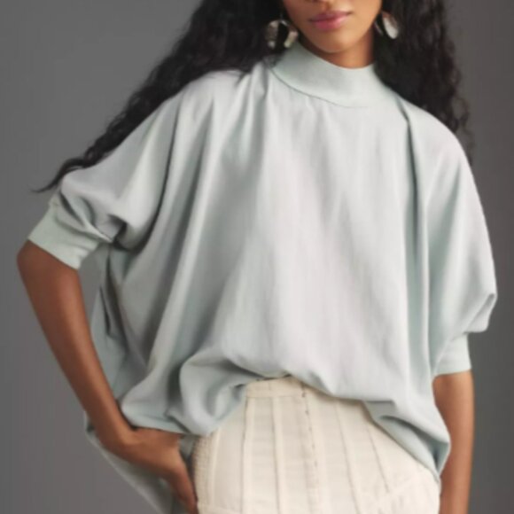 Brand New Flat White Turtleneck Popover Top - Picture 5 of 5